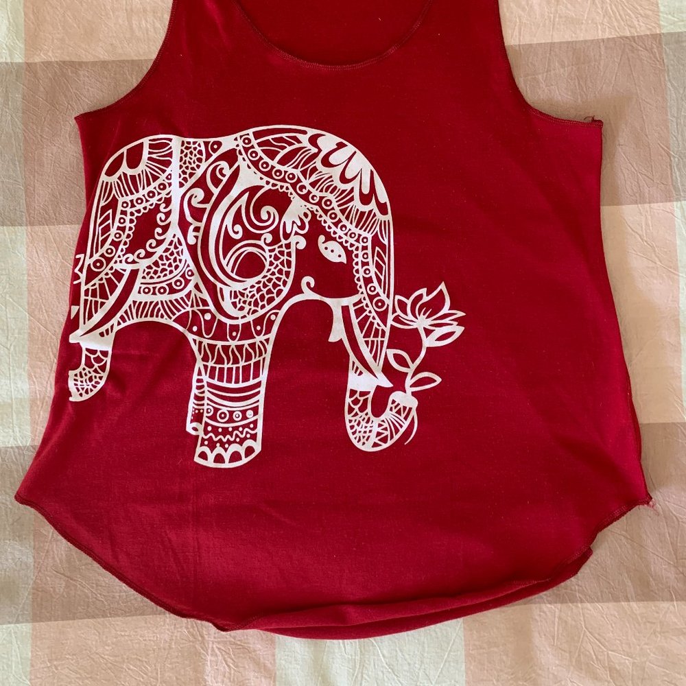Elephant Tank Top Red - Picture 3 of 3